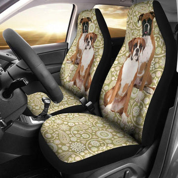 BOXER DOODLE FLOWER SEAT COVERS