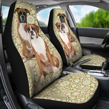 BOXER DOODLE FLOWER SEAT COVERS