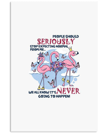 Flamingo stop expect normal from me poster