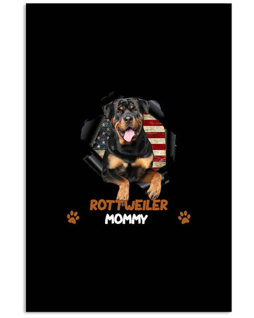 Rottweiler Flag Mom poster