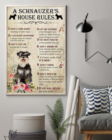 A Schnauzer's house rules poster