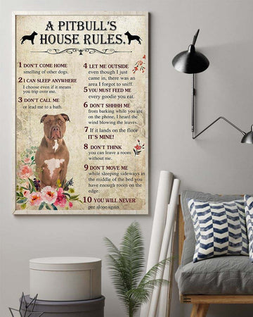 Pitbull's house rules - Poster