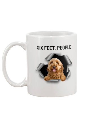Goldendoodle Six Feet People Mug White 11Oz
