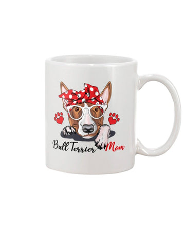 Bull Terrier Love Mom Mug White 11Oz