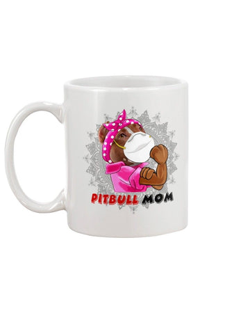 Pitbull Mom Mug White 11Oz