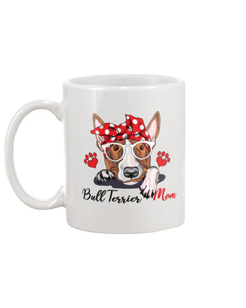 Bull Terrier Love Mom Mug White 11Oz