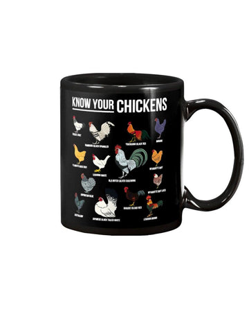 Chicken know your Mug Black 11Oz