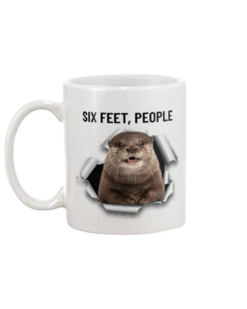 otter six feet people Mug White 11Oz