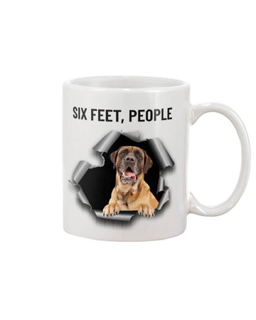 English Mastiff six feet people Mug White 11Oz