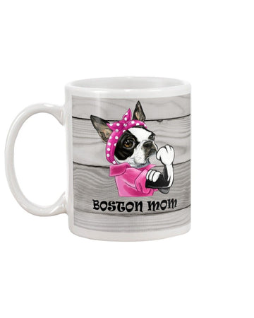 boston terrier strong mom Mug White 11Oz