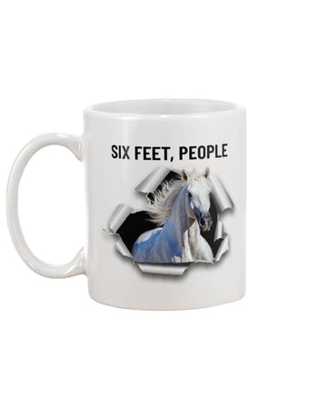 Arabian Horse six feet people Mug White 11Oz