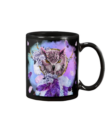 owl flower dreamcatcher Mug White 11Oz