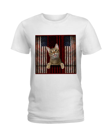Cat America Retro white t-shirt