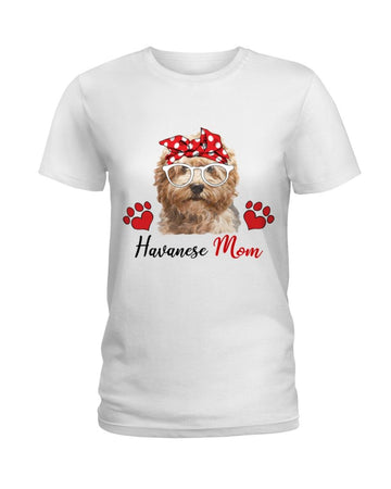 Havanese Love Mom white t-shirt