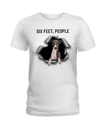 Greyhound six feet People white t-shirt