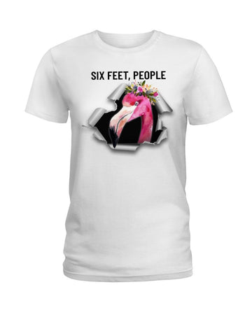 Flamingo six feed People white t-shirt