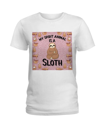 Sloth Spirit Animal white t-shirt