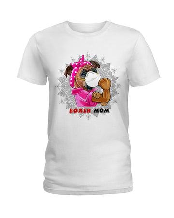 Boxer Mom white t-shirt