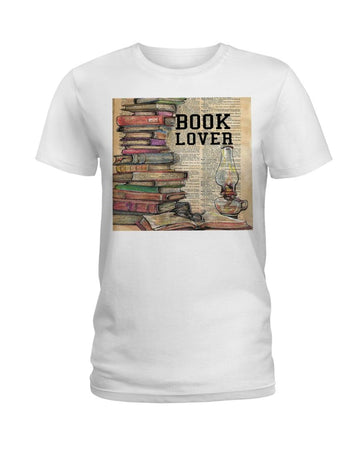 book lover papger white t-shirt