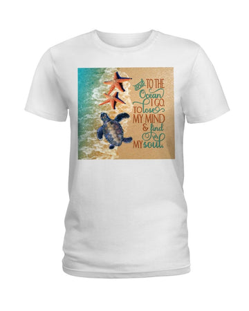 turtle lost my mind find my soul white t-shirt