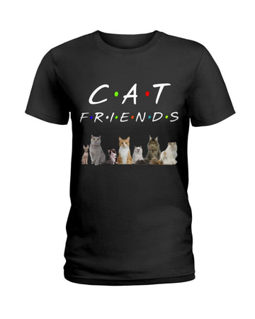 Cat Friend Black T-Shirt