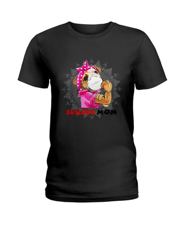 Bulldog Mom Black T-Shirt