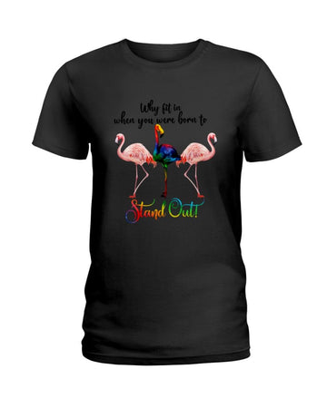 Flamingo stand out Black T-Shirt
