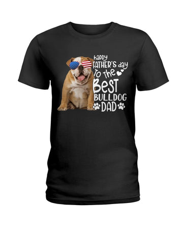 bulldog to the best dad Black T-Shirt