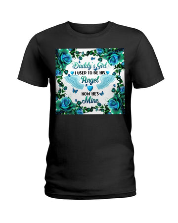 Daddy's Girl I Used To Be His Angel memorial day Black T-Shirt