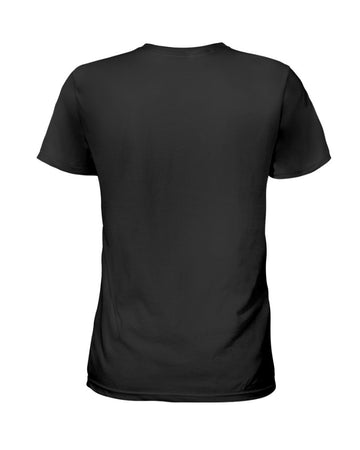 English Bulldog Boho Pattern Black T-Shirt