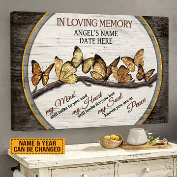 In loving memory My mind still talks to you - Personalized Matte Canvas
