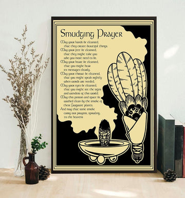 Smudging prayer poster, Smudge poster, Native poster, Native pride poster, House decorations