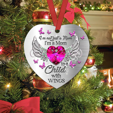 Mom To A Child With Wings Jewelry Ceramic Ornament