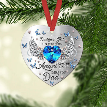 Daddy's Girl Daughter To Her Daddy With Wings Ceramic Ornament