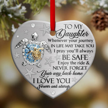 TURTLE To My Daughter i love you forever and always Ceramic Ornament