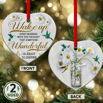 Hummingbirds Something Wonderful Is About To Happen Ceramic Ornament
