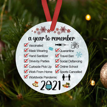 Nurse A Year To Remember Christmas Ceramic Ornament