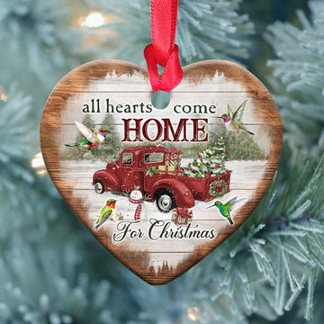 Hummingbird Christmas all hearts come home for christmas Ceramic Ornament