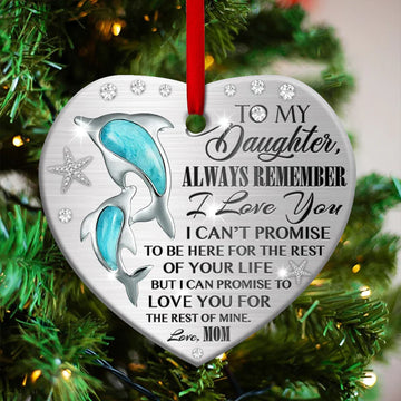 Dolphin Mother Daughter Jewelry Style always remember that i love you Ceramic Ornament