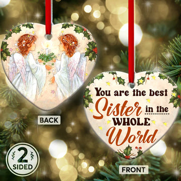 Sister Angel You Are The Best Sister In The Whole World Ceramic Ornament