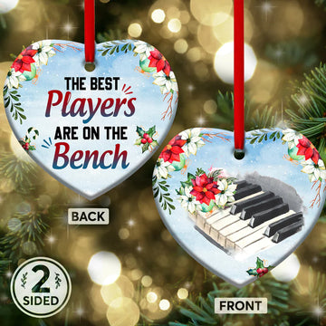 Teacher Christmas Piano The Best Players Are On The Bench Ceramic Ornament