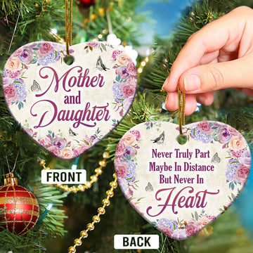 Mom Gift Mother And Daughter Ceramic Ornament