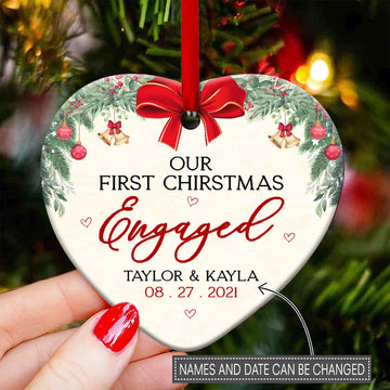 Christmas Gift Our First Christmas Personalized Ceramic Ornament