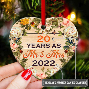 Parents Gift Happy Anniversary  Personalized Ceramic Ornament