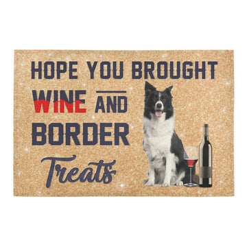 Border Collie Wine and Border doormat