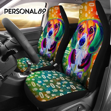 Beagle Colorful Car Seat Covers