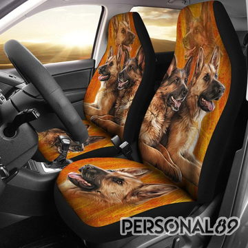 German Shepherd Sunset Colors Car Seat Covers