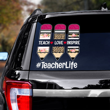 Teacher teach love inspire Decal