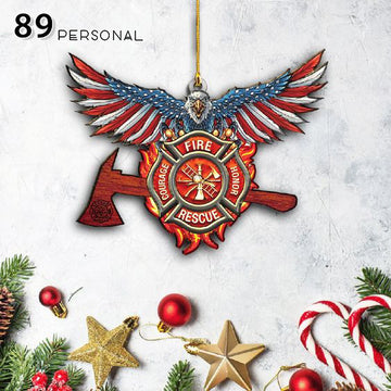 Firefighter American's Pride- One side ornament