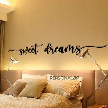 Sweet Dreams Bedroom Wall Decor - Cut Metal Sign